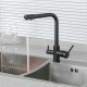 Смеситель для кухни с подключением фильтра FRUD R43053-7, черный