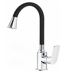 Смеситель для кухни с гибким изливом и режимом душ FRAP F4486, хром