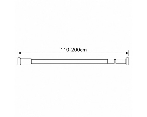 Карниз для ванной телескопический FRAP F8902, хром