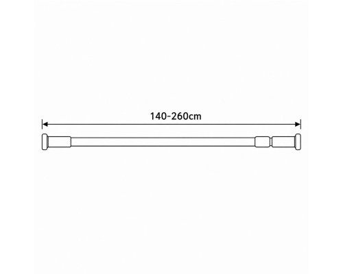 Карниз для ванной телескопический FRAP F8923, белый