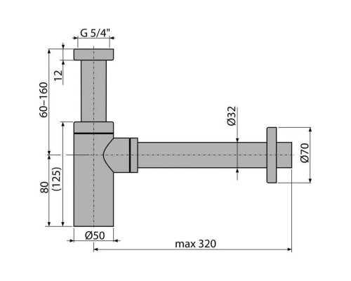 Сифон для раковины Grocenberg GB210BR, бронза