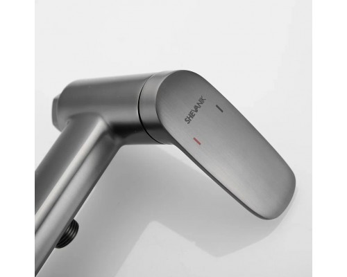 Гигиенический душ со смесителем Shevanik S8505T-1, оружейная сталь