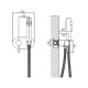 Гигиенический душ со смесителем BELZ B55807-3, оружейная сталь
