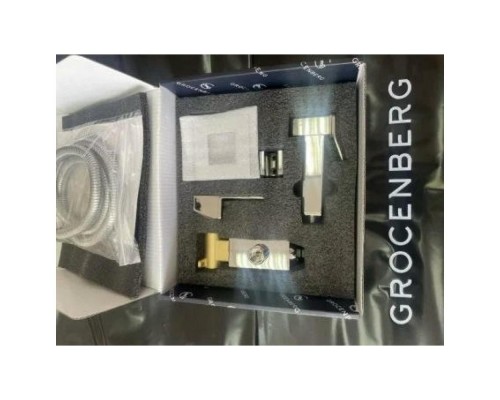 Гигиенический душ со смесителем встраиваемый Grocenberg GB002CR, хром