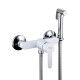Гигиенический душ со смесителем FRAP F2041-8, белый/хром