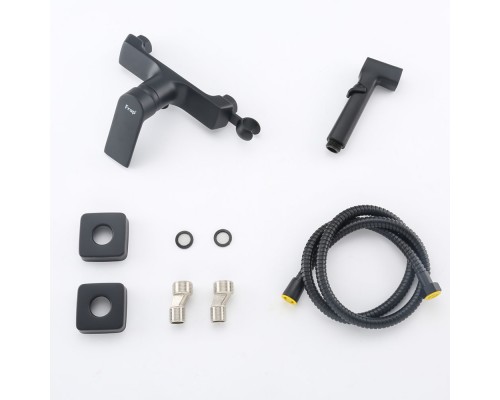 Гигиенический душ со смесителем FRAP F2071-6, черный