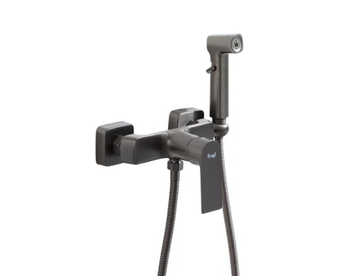 Гигиенический душ со смесителем FRAP F2071-9, оружейная сталь
