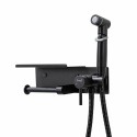 Гигиенический душ со смесителем и полочкой FRAP F2075-6, черный