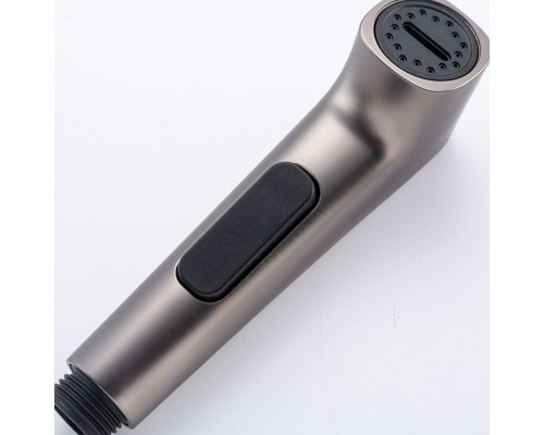 Гигиенический душ со смесителем и полочкой FRAP F2076-9, оружейная сталь