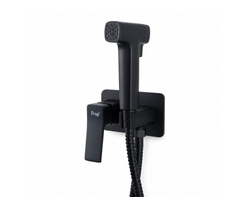 Гигиенический душ со смесителем FRAP F2084-6, черный