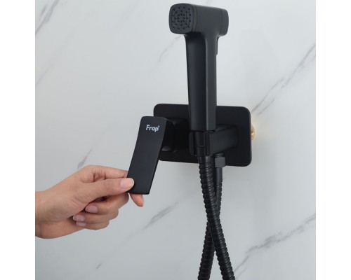 Гигиенический душ со смесителем FRAP F2084-6, черный