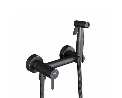 Гигиенический душ со смесителем FRAP F7503-9, оружейная сталь