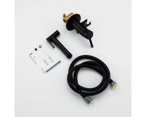 Гигиенический душ со смесителем FRAP F7505-6, черный