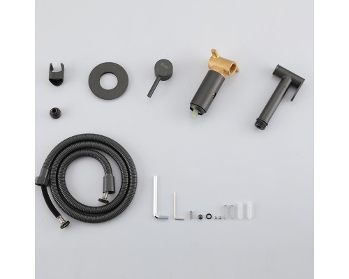 Гигиенический душ со смесителем FRAP F7505-9, графит