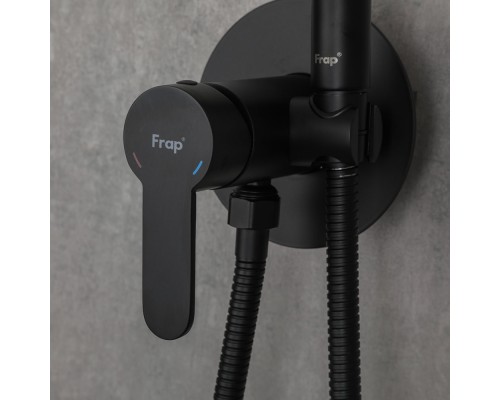 Гигиенический душ со смесителем FRAP F72801-6, черный