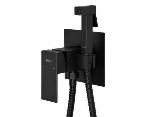 Гигиенический душ со смесителем FRAP F72802-6, черный