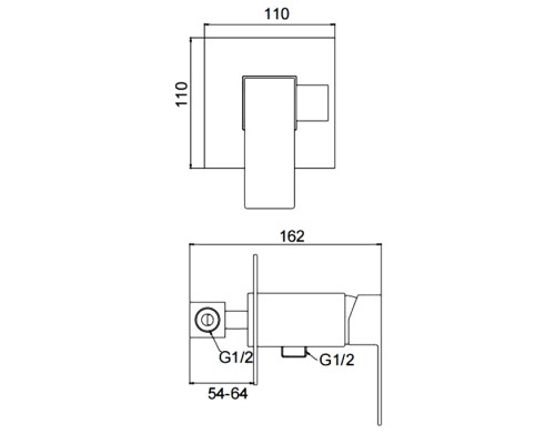 Гигиенический душ со смесителем FRAP F72802-6, черный