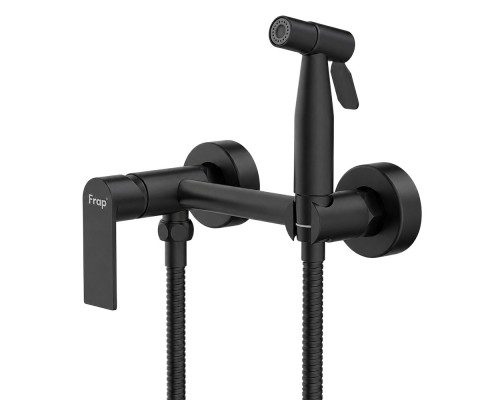 Гигиенический душ со смесителем FRAP F20806-6, черный