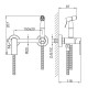 Гигиенический душ со смесителем FRAP F20806-6, черный