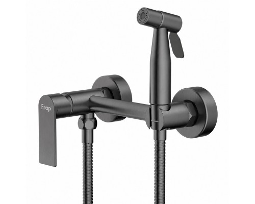 Гигиенический душ со смесителем FRAP F20806-9, оружейная сталь