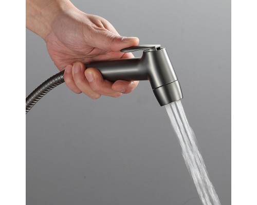 Гигиенический душ со смесителем FRAP F7571-9, оружейная сталь