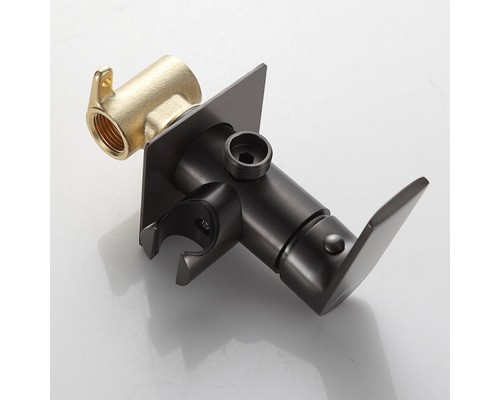 Гигиенический душ со смесителем FRAP F7571-9, оружейная сталь