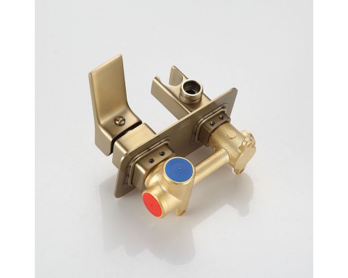 Гигиенический душ со смесителем FRAP F2084-3, золотой сатин