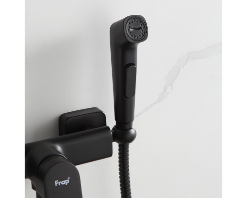 Гигиенический душ со смесителем FRAP F7586-6, черный