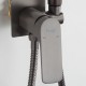 Гигиенический душ со смесителем FRAP F7586-29, оружейная сталь