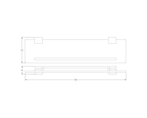 Полка стеклянная BELZ B91007, белый
