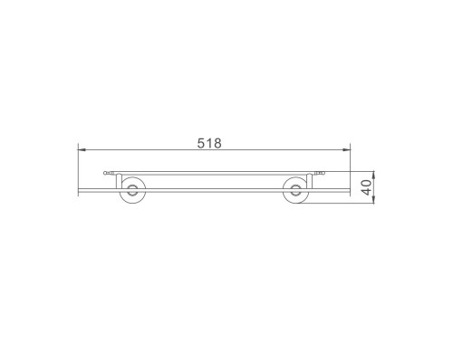 Полка стеклянная D-Lin D260100, хром