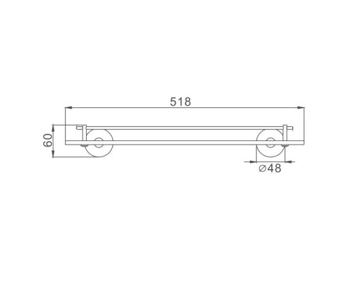 Полка стеклянная D-Lin D260111, черный