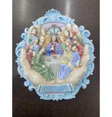 Религиозная скульптура из смолы  Тайная вечеря Иисус и 12 учеников BLUE