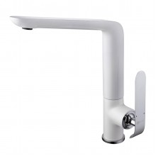 Melange Смеситель для кухни, выс.пов.излив 205мм, р/ОД, хром/белый, LM, LM4905CW