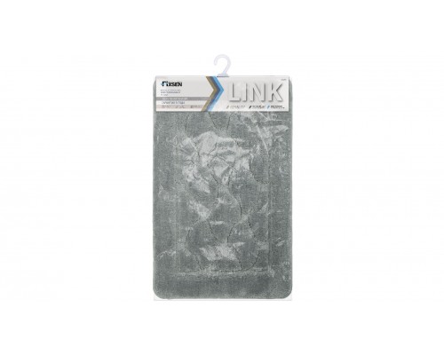 Коврик для ванной Fixsen Link 1-ый FX-5002K, серый, 50х80 см.