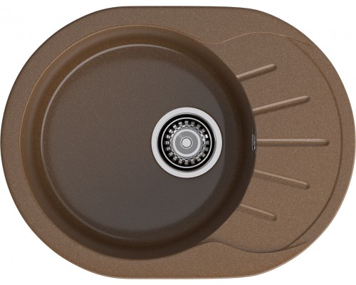 GRANFEST Мойка композит RONDO GF-R--580L чаша с крылом 579*445мм терракот арт.GF- GRANFEST Мойка композит RONDO GF-R--580L чаша с крылом 579*445мм терракот арт.GF-