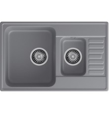 GranFest QUARZ (ECO-21К) Мойка 1,5-чаш+кр 740*480 (темно-серый)