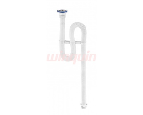 Сифон гофрированный VIR 1,5 м. с неражавеющей чашкой D70 мм. (D40/50), VIRPLAST