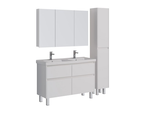 Шкаф зеркальный Lemark UNIVERSAL 120х80 см 3-х дверный, цвет корпуса: Белый глянец Шкаф зеркальный Lemark UNIVERSAL 120х80 см 3-х дверный, цвет корпуса: Белый глянец