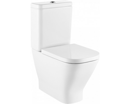 GAP CLEAN RIM Чаша унитаза приставного c безободковым смывом, двойной выпуск, белая. ROCA
