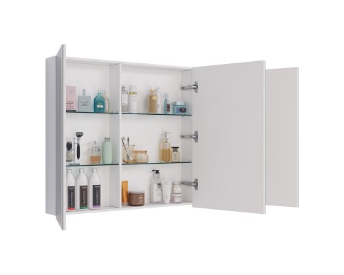 Шкаф зеркальный Lemark UNIVERSAL 120х80 см 3-х дверный, цвет корпуса: Белый глянец Шкаф зеркальный Lemark UNIVERSAL 120х80 см 3-х дверный, цвет корпуса: Белый глянец