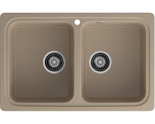 GRANFEST Мойка композит STANDART GF-S--780K 2 чаши 780*510 мм песочный арт.GF- GRANFEST Мойка композит STANDART GF-S--780K 2 чаши 780*510 мм песочный арт.GF-