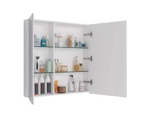 Шкаф зеркальный Lemark UNIVERSAL 80х80 см 2-х дверный, цвет корпуса: Белый глянец Шкаф зеркальный Lemark UNIVERSAL 80х80 см 2-х дверный, цвет корпуса: Белый глянец