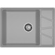 GRANFEST Мойка композит VERTEX, GF-V-680L, чаш+кр 680*500, серый
