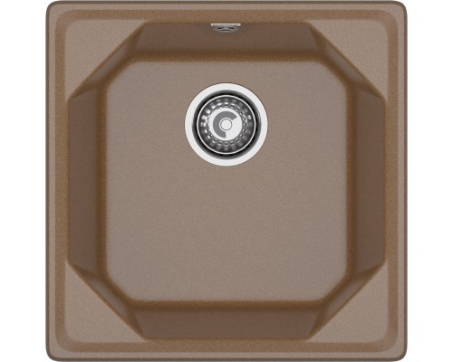 GRANFEST Мойка композит UNIQUE, GF-U-500, 1-чаша 500*500, терракот