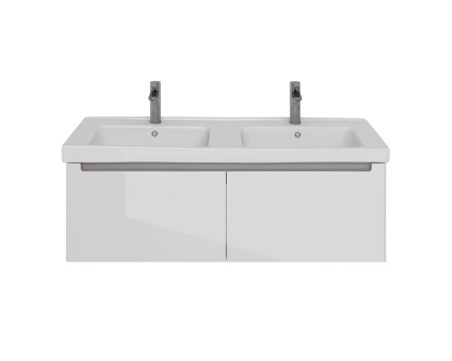 Тумба Lemark BUNO MINI 125 см под 2 раковины, подвесная, 2 ящика, цвет планки: Серый, цвет корпуса, Тумба Lemark BUNO MINI 125 см под 2 раковины, подвесная, 2 ящика, цвет планки: Серый, цвет корпуса,