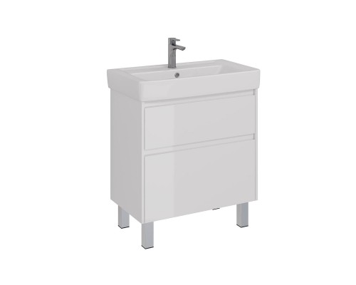 Тумба Lemark COMBI 80 см под 1 раковину, подвесная/напольная, 2 ящика, цвет корпуса, фасада: Белый г Тумба Lemark COMBI 80 см под 1 раковину, подвесная/напольная, 2 ящика, цвет корпуса, фасада: Белый г