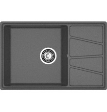 GRANFEST Мойка композит VERTEX, GF-V-780L, чаш+кр 780*500, графит