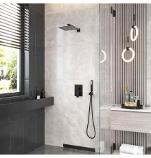 Душевой комплект VENTAS 2S BLACK, черный матовый, BERGES