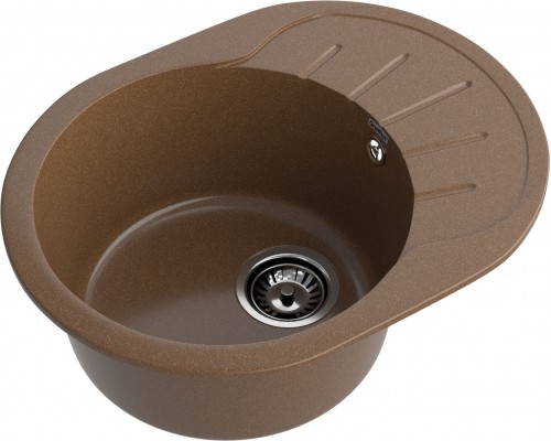 GRANFEST Мойка композит RONDO GF-R--580L чаша с крылом 579*445мм терракот арт.GF- GRANFEST Мойка композит RONDO GF-R--580L чаша с крылом 579*445мм терракот арт.GF-